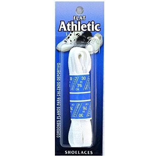 45-inch Replacement Flat Athletic Shoe Laces White (1 Pair) - 45-SPORT WHITE ONE SIZE WHITE Image 1