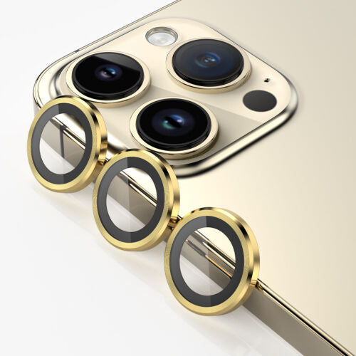 For Apple iPhone 15 / iPhone 15 Plus Metal Ring Crystal Tempered Glass Camera Len Protector Cover Image 7