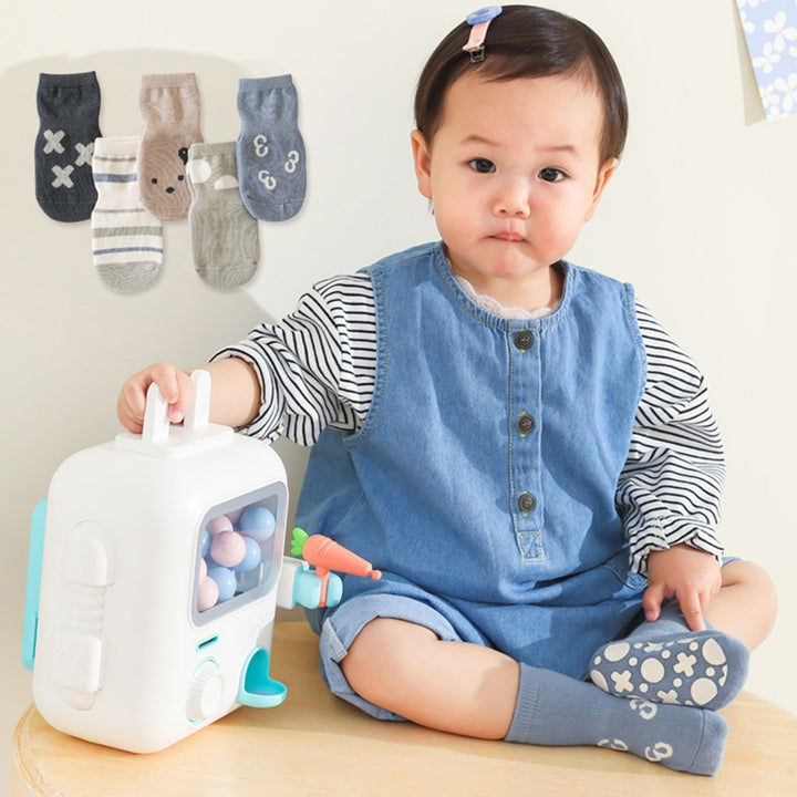 1 Pair Toddler Socks Super Soft Wear-Resistant Cotton Non-Slip Baby Floor Solid Socks for Home Image 7