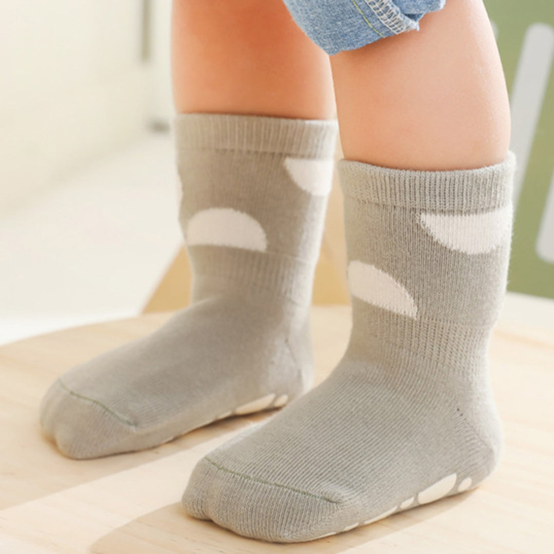 1 Pair Toddler Socks Super Soft Wear-Resistant Cotton Non-Slip Baby Floor Solid Socks for Home Image 10