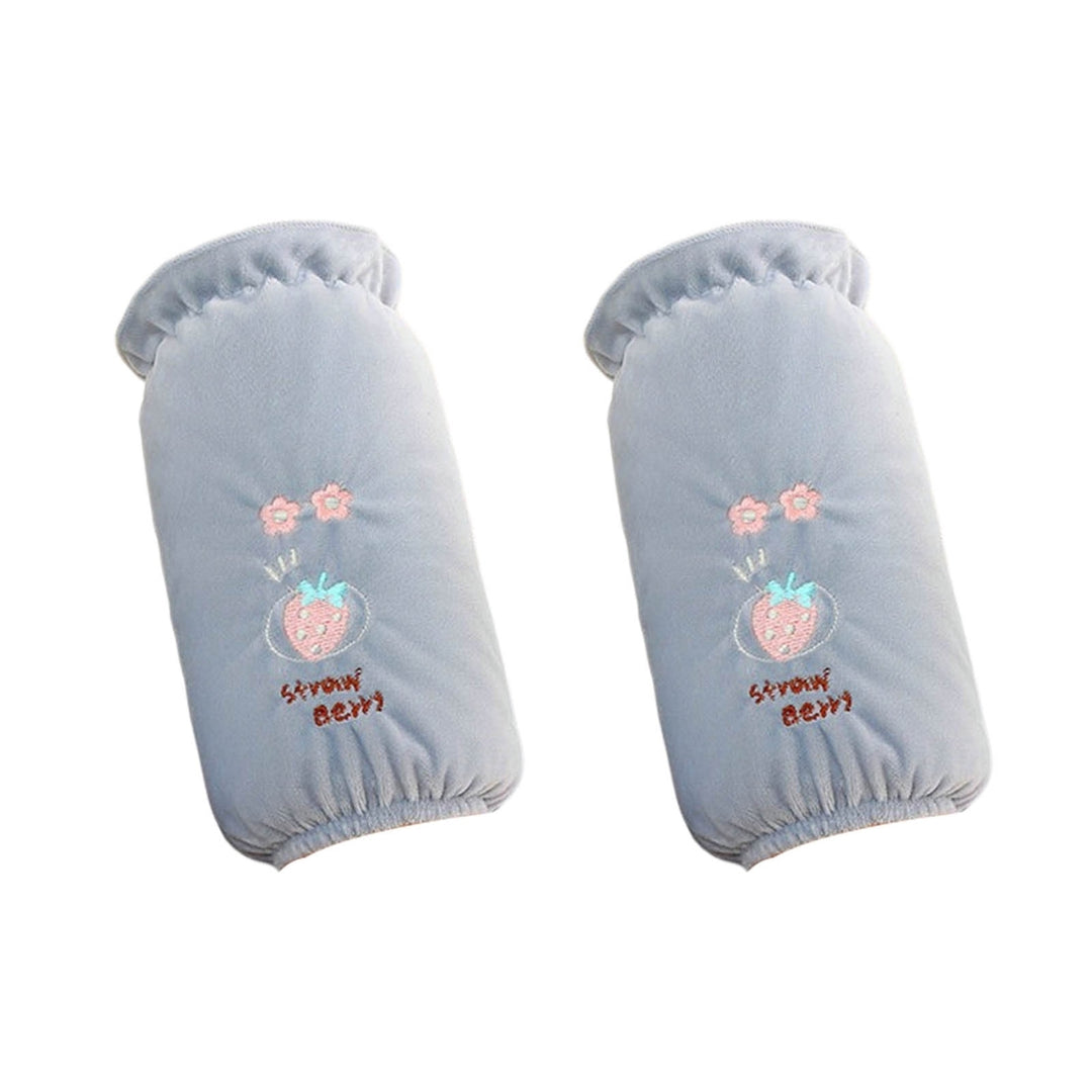 1 Pair Children Oversleeves Strawberry Flower Embroidery Anti Fouling Stain Resistant Autumn Winter Image 2