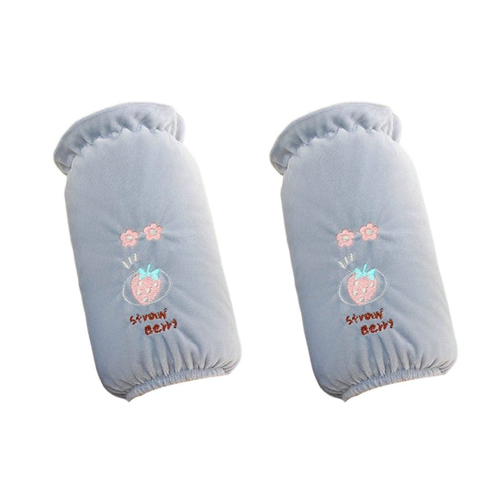 1 Pair Children Oversleeves Strawberry Flower Embroidery Anti Fouling Stain Resistant Autumn Winter Image 1