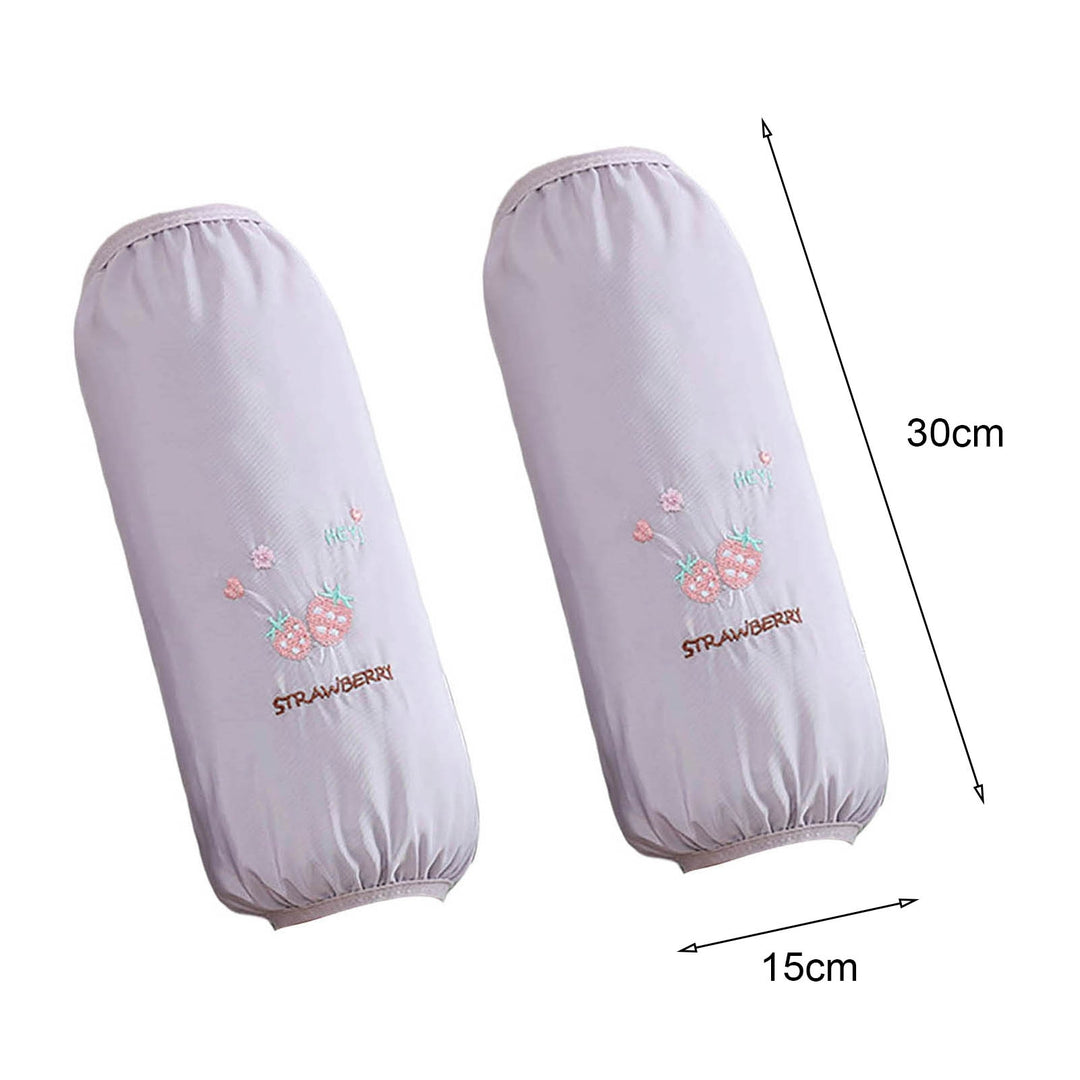 1 Pair Cleaning Sleevelets Waterproof Oilproof Anti Fouling Protective Non-falling Painting Lengthen Image 10