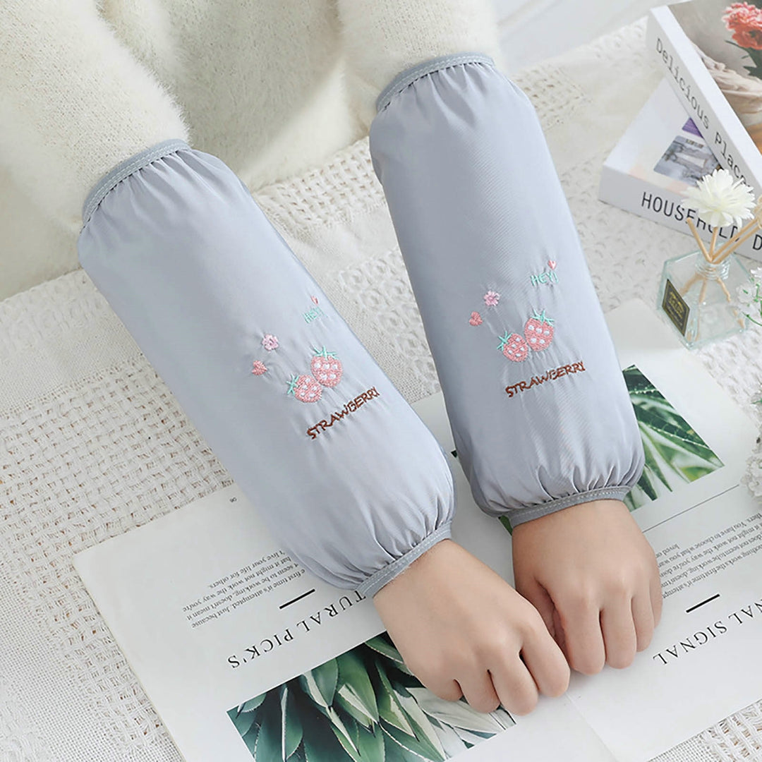 1 Pair Cleaning Sleevelets Waterproof Oilproof Anti Fouling Protective Non-falling Painting Lengthen Image 11