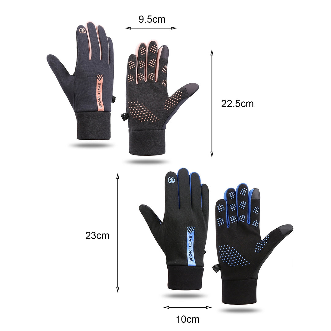 1 Pair Women Winter Gloves Touch Screen Windproof Thicken Unisex Full Fingers Keep Warm Particle Palm Elastic Wrist Image 11