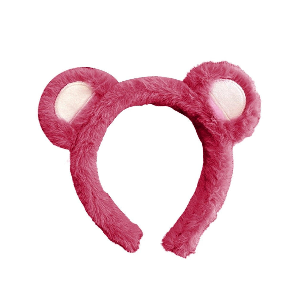 Hair Hoop Non-slip Ultra Soft Cosplay Headdress Plush Bear Ears Plush Headband Hair Accessories Image 2