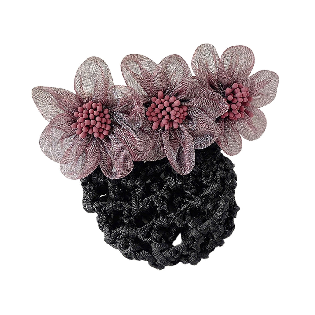 Hair Bun Net Elegant Lace Flower Hairpin Bun Cover Professional Hairstyle Hollow Out Lady Ballet Career Crochet Hairband Image 7