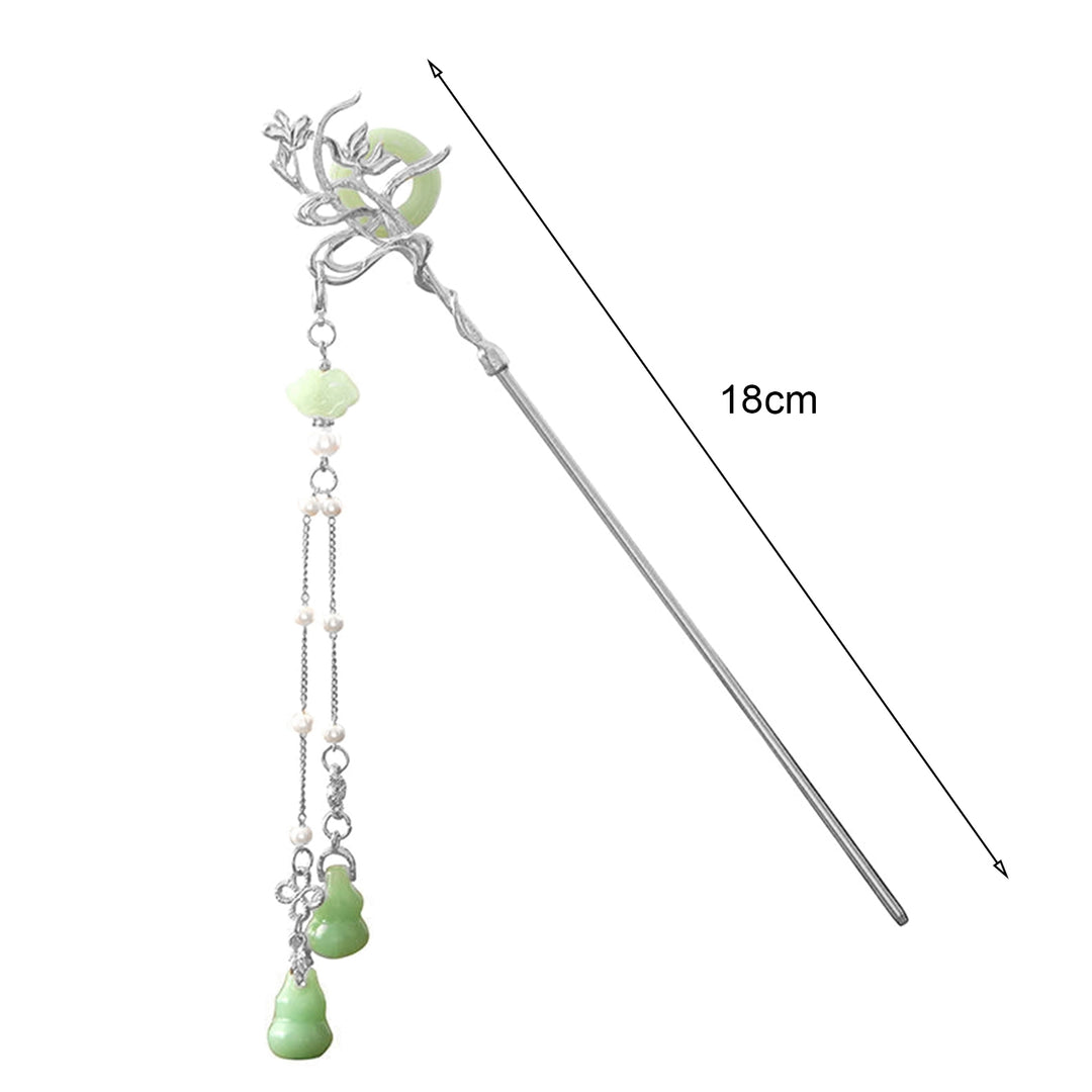 Bird Shape Faux Pearls Decor Tassel Hair Stick Ancient Style Hairpin Gourd Pendant Hair Fork Costume Accessories Image 8