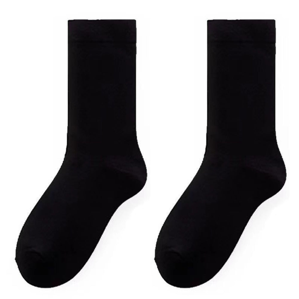 1 Pair Japanese Style Mid-tube Thick Women Socks Winter Simple Casual Solid Color Sports Socks Image 2