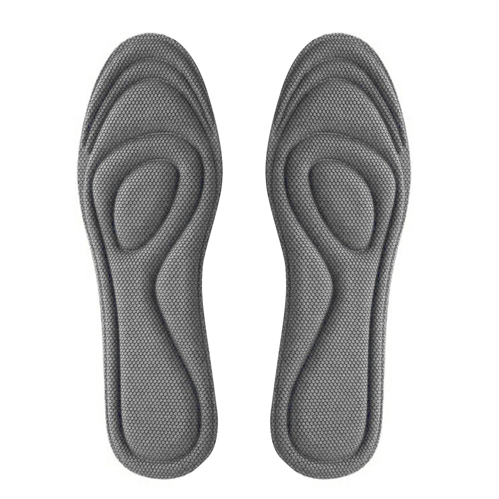 1 Pair Women Men Insoles 3D Design High Elasticity Anti-slip Super Soft Breathable Sweat Absorption Image 2