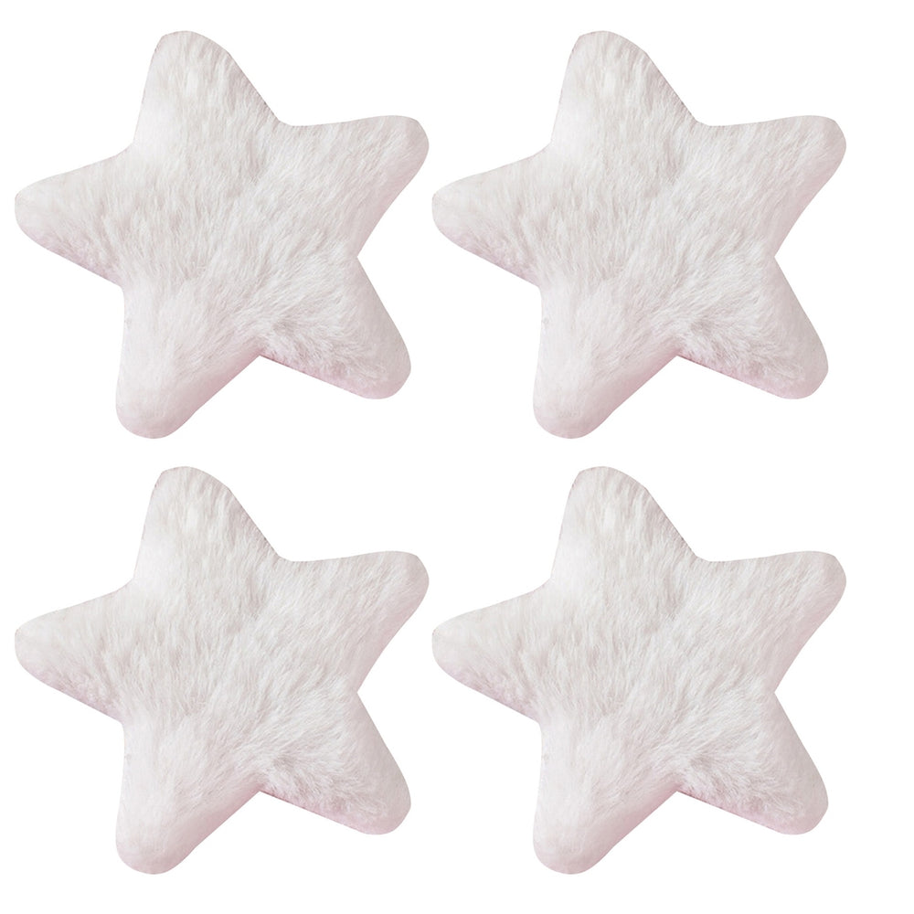 4 Pcs Star Hairpins Solid Color Fluffy Fuzzy Soft Anti-slip Hair Decor Portable Sweet Style Pentagram Bangs Clips Hair Image 2