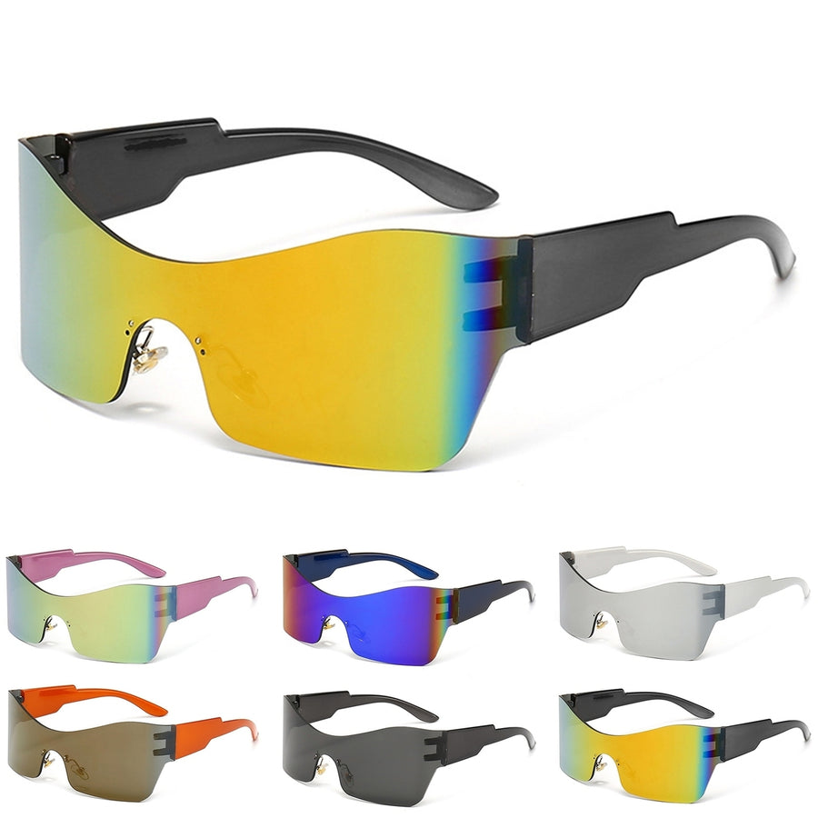 Women Cycling Sunglasses Sunscreen Transparent Large Lens Windproof Dustproof Anti-UV Clear View Eye Image 1
