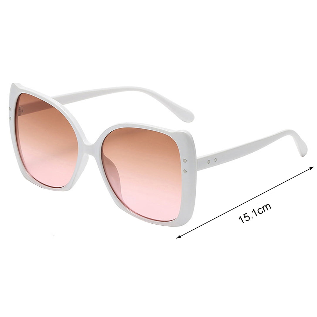 Lady Sunglasses Eye Protection Hip Hop Gradient Color Burden-Free with Frame Sunscreen Decorative Image 11