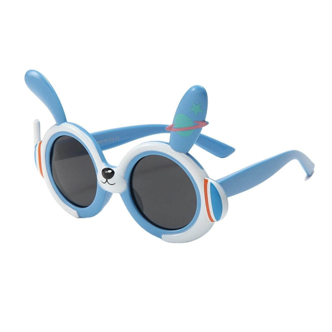 Kids Sunglasses UV400 Polarized Lens Soft Nose Pad UV Resistant Sunscreen Clear Lovely Rabbit Ears Shape Baby Sunglasses Image 3