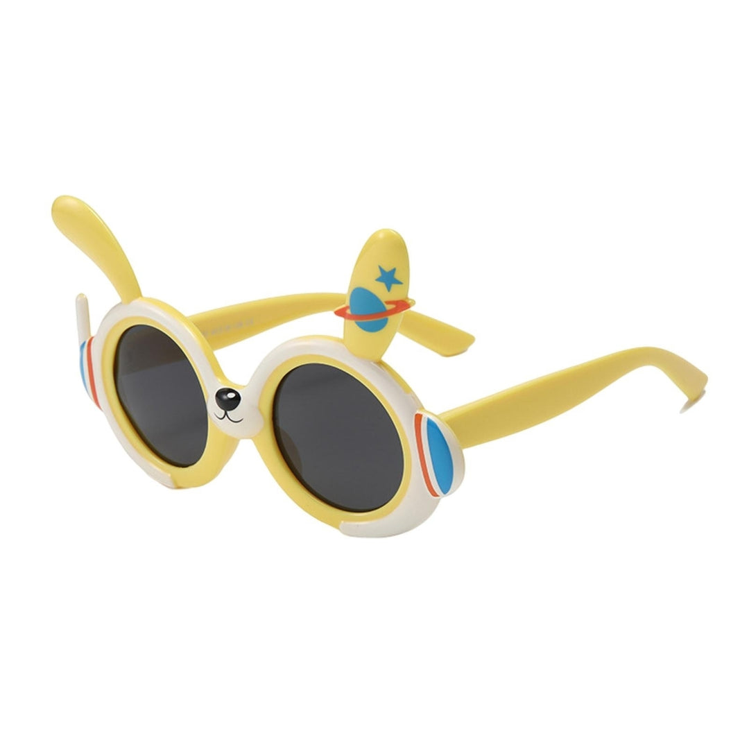 Kids Sunglasses UV400 Polarized Lens Soft Nose Pad UV Resistant Sunscreen Clear Lovely Rabbit Ears Shape Baby Sunglasses Image 4