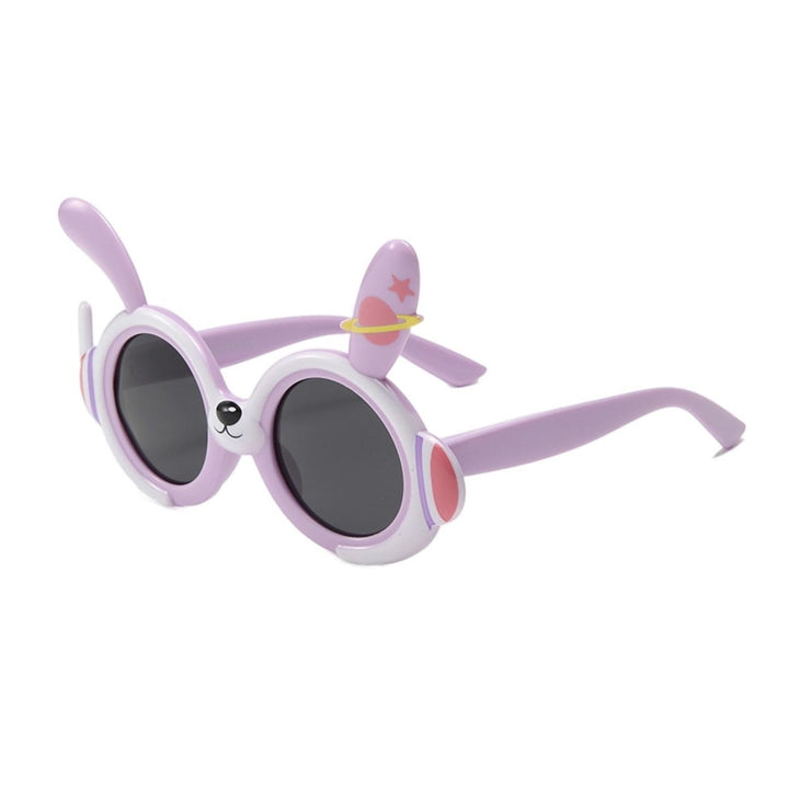 Kids Sunglasses UV400 Polarized Lens Soft Nose Pad UV Resistant Sunscreen Clear Lovely Rabbit Ears Shape Baby Sunglasses Image 4