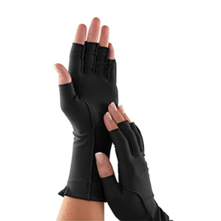 1 Pair Open Finger Balance Pressure Anti-Slip Nursing Gloves Pain Relief Healing Arthritis Compression Gloves Hand Care Image 4