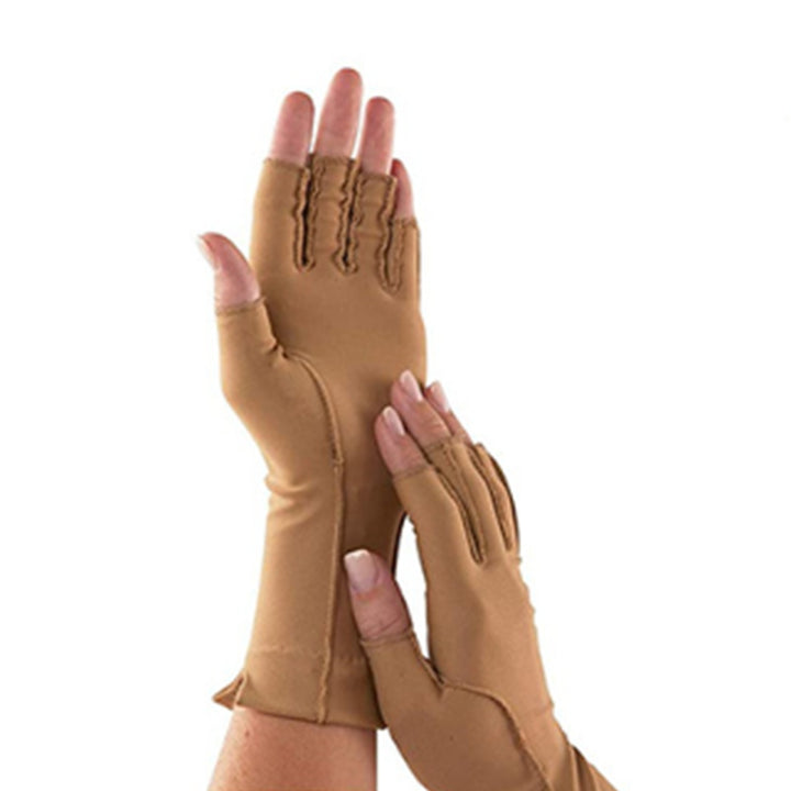 1 Pair Open Finger Balance Pressure Anti-Slip Nursing Gloves Pain Relief Healing Arthritis Compression Gloves Hand Care Image 7