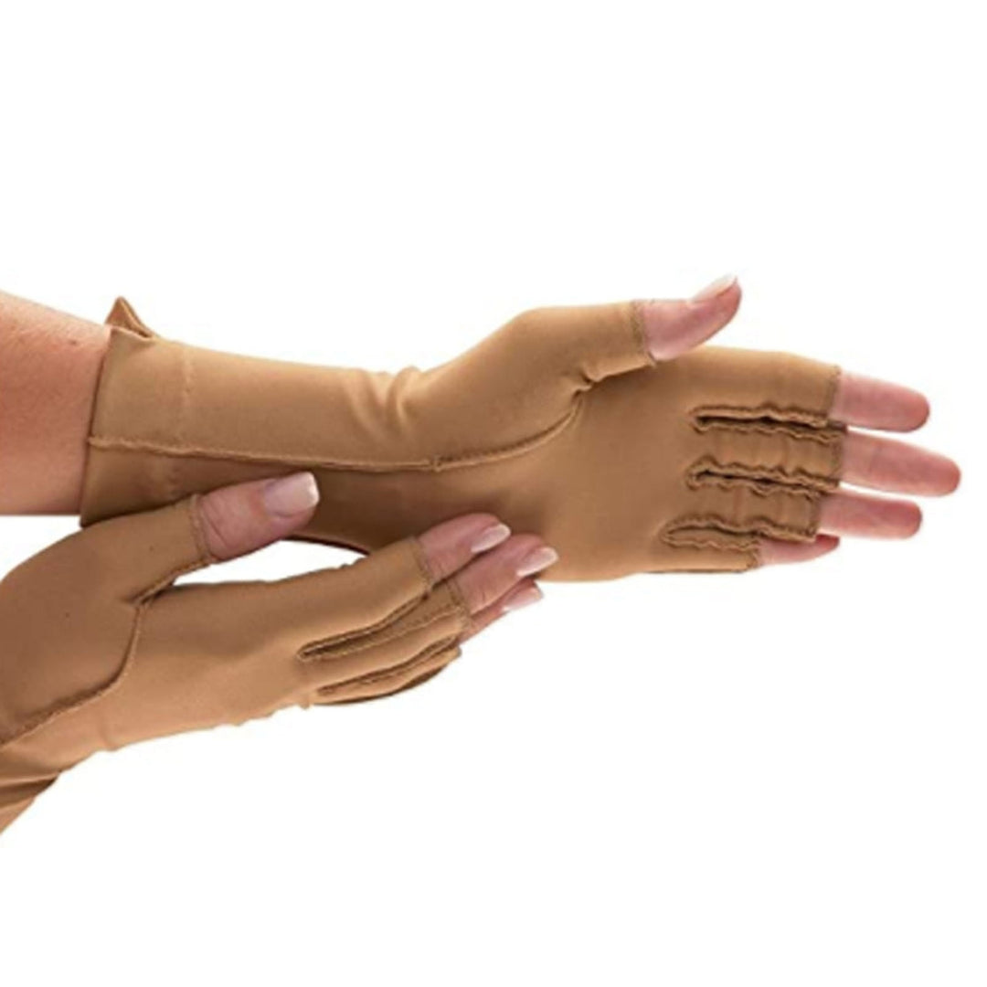 1 Pair Open Finger Balance Pressure Anti-Slip Nursing Gloves Pain Relief Healing Arthritis Compression Gloves Hand Care Image 8