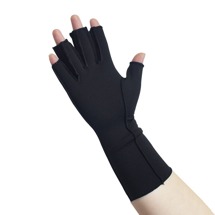 1 Pair Open Finger Balance Pressure Anti-Slip Nursing Gloves Pain Relief Healing Arthritis Compression Gloves Hand Care Image 9