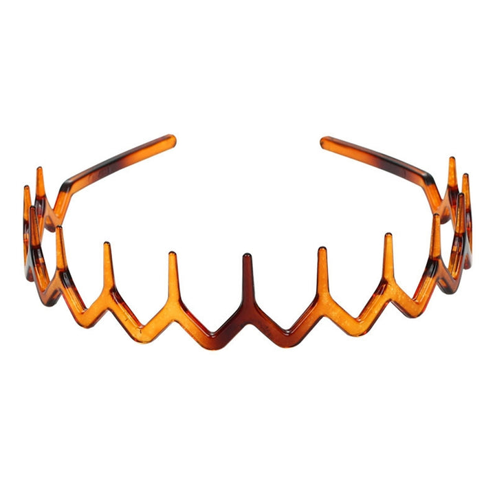 Teeth Comb Non-slip Hair Hoop Unisex Wave Shape Bangs Headband Hair Accessories Image 3