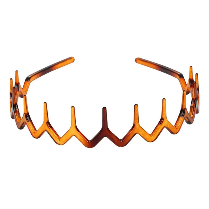 Teeth Comb Non-slip Hair Hoop Unisex Wave Shape Bangs Headband Hair Accessories Image 1