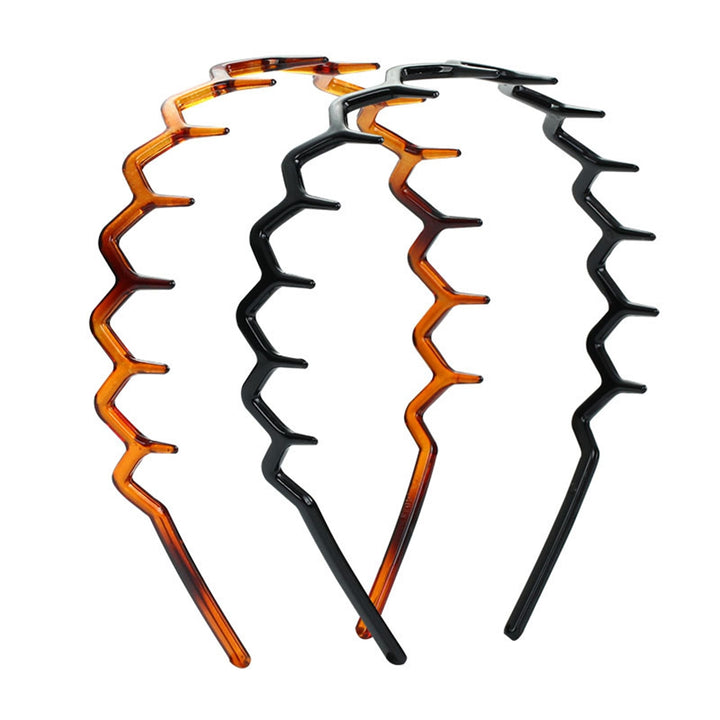 Teeth Comb Non-slip Hair Hoop Unisex Wave Shape Bangs Headband Hair Accessories Image 7