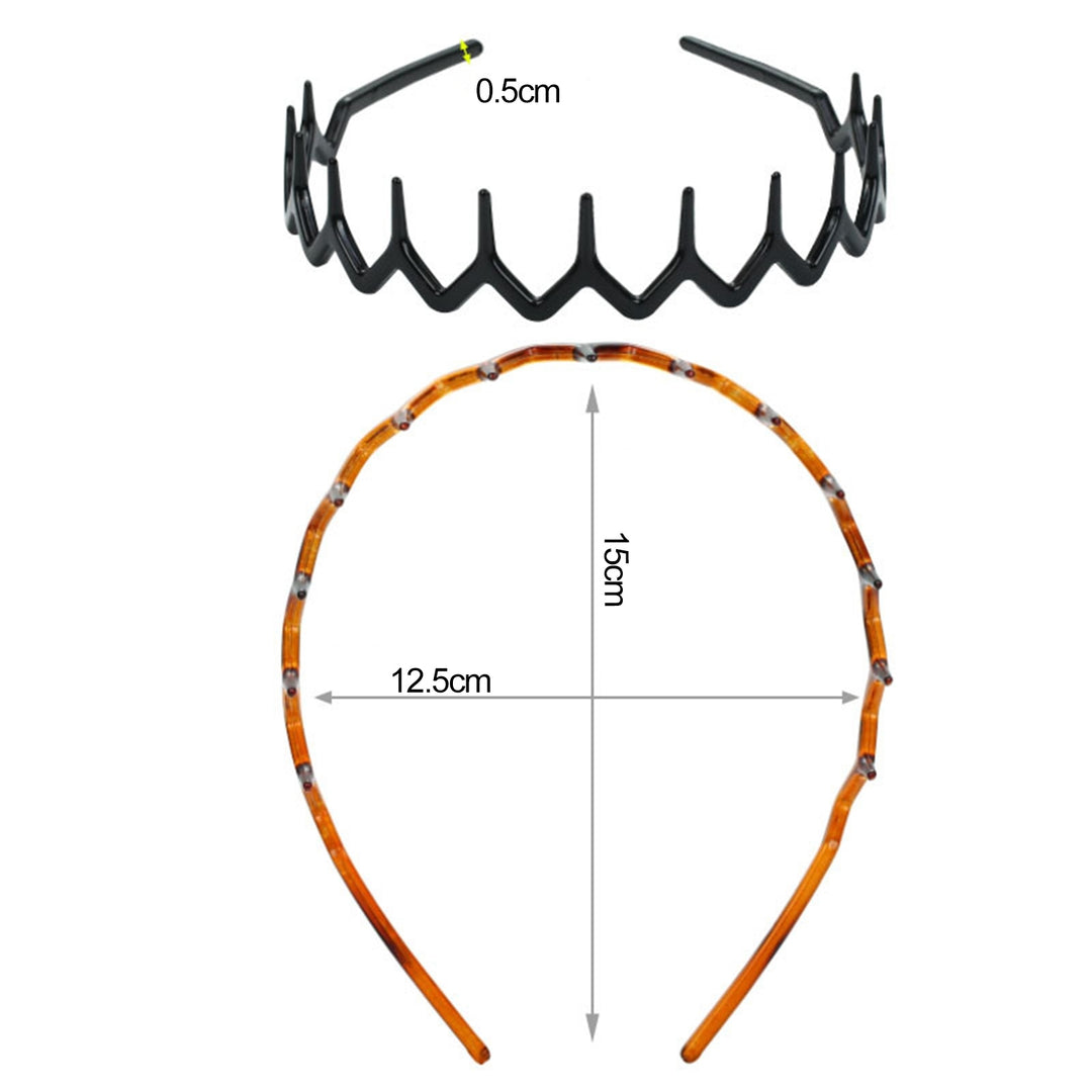 Teeth Comb Non-slip Hair Hoop Unisex Wave Shape Bangs Headband Hair Accessories Image 8