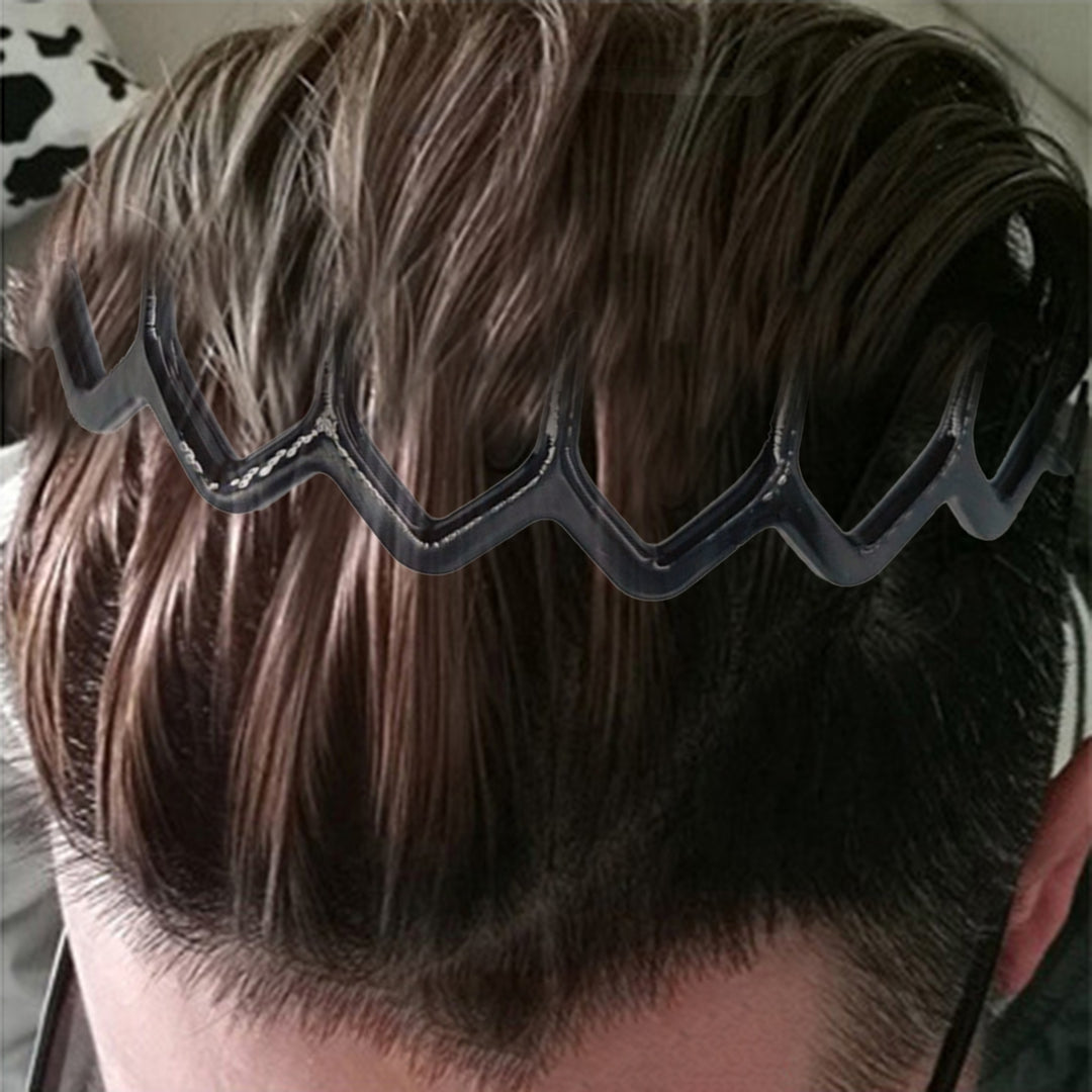 Teeth Comb Non-slip Hair Hoop Unisex Wave Shape Bangs Headband Hair Accessories Image 10