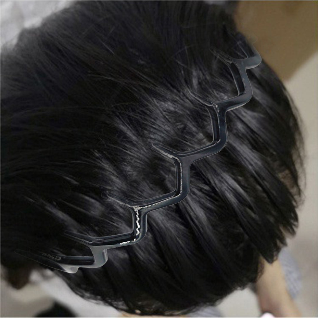 Teeth Comb Non-slip Hair Hoop Unisex Wave Shape Bangs Headband Hair Accessories Image 11