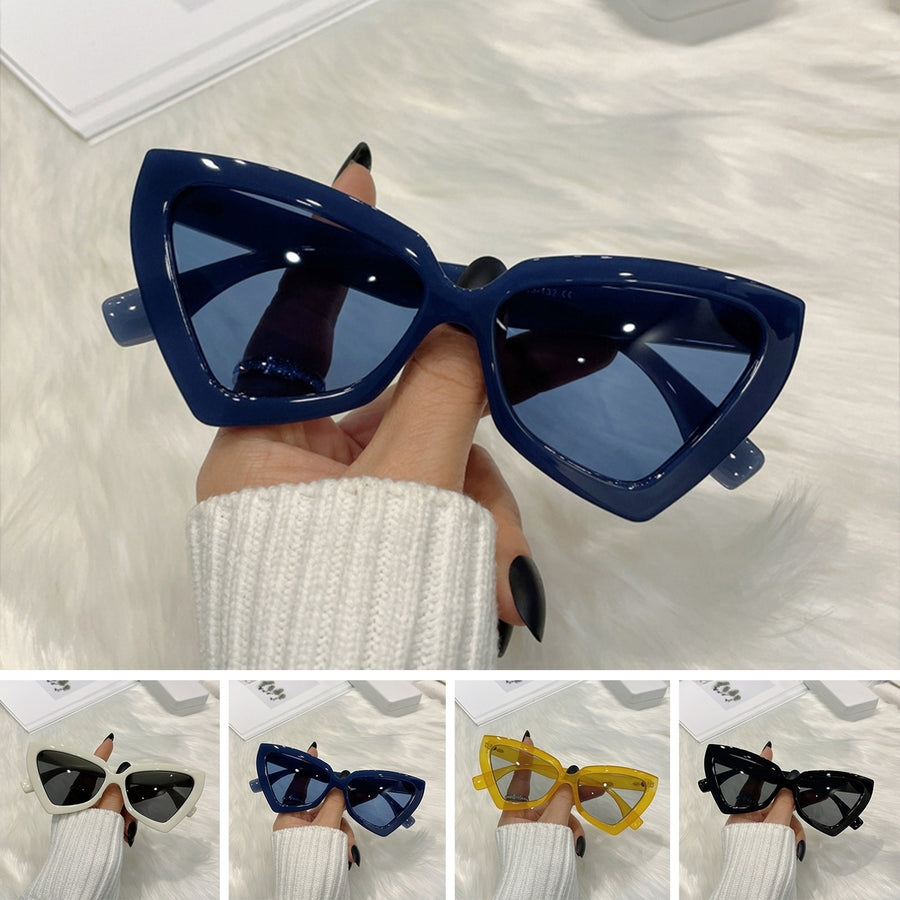 Polygon Big Frame Integrated Lens True Color Women Sunglasses Fashion Anti-UV Travel Sun Glasses Image 1
