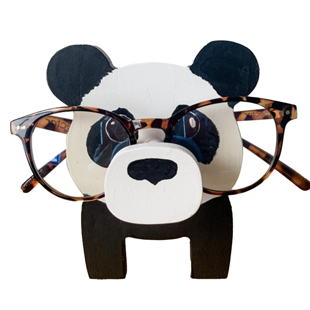 Glasses Holder Animal Shape Wooden Ornament Cute Pet Dog Cat Fox Sunglasses Eyeglass Display Rack Home Use Image 2