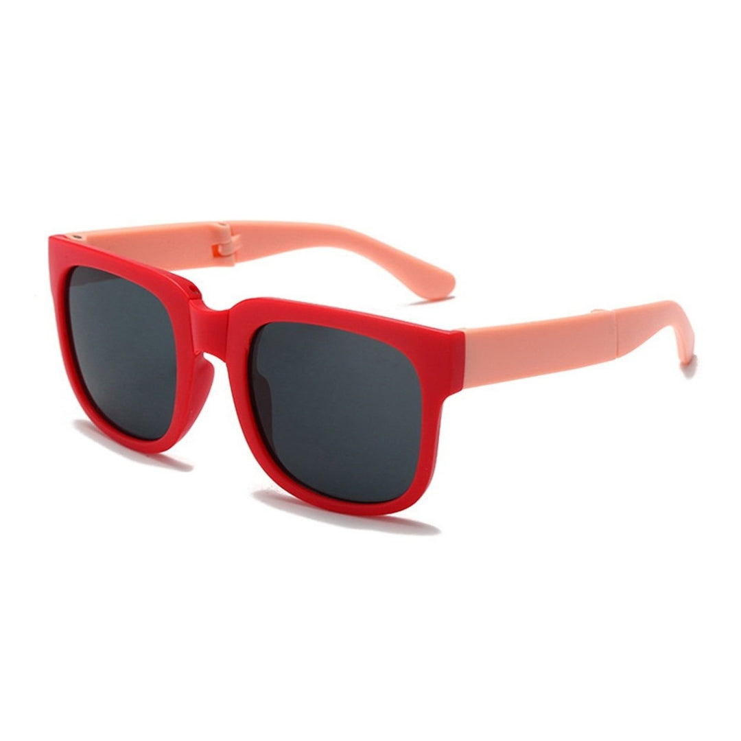 Candy Color Folding Clear Vision Kids Sunglasses Lovely Square Frame Boys Girls Sunglasses Fashion Accessories Image 1