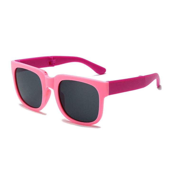 Candy Color Folding Clear Vision Kids Sunglasses Lovely Square Frame Boys Girls Sunglasses Fashion Accessories Image 7