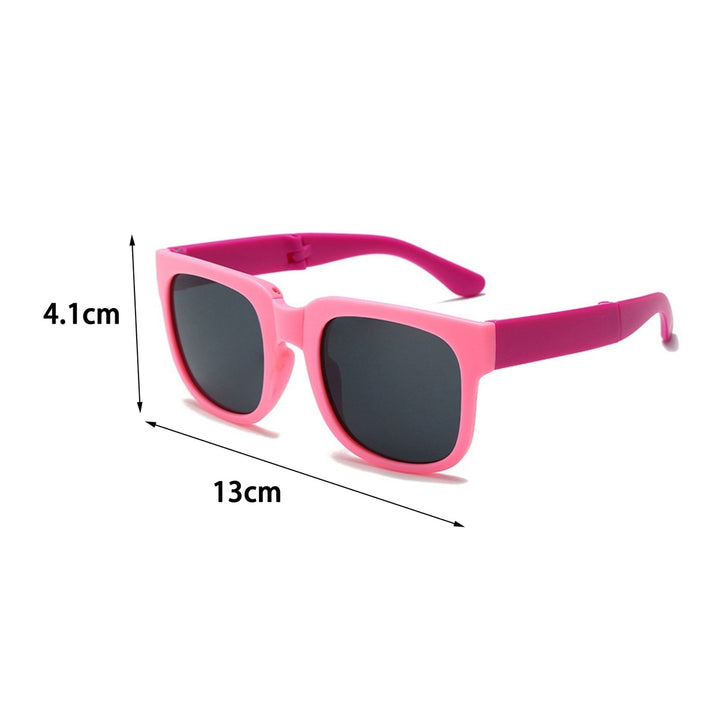 Candy Color Folding Clear Vision Kids Sunglasses Lovely Square Frame Boys Girls Sunglasses Fashion Accessories Image 12