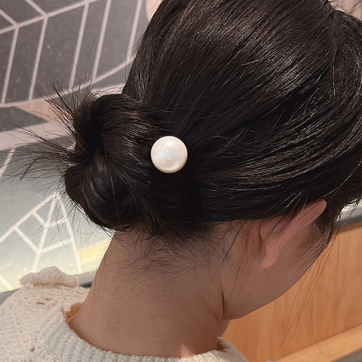 1 Pair Spring Spiral Design Hair Stick Elegant Non-Slip Exquisite Faux Pearl Decor Hair Bun Fork Hair Accessories Image 12