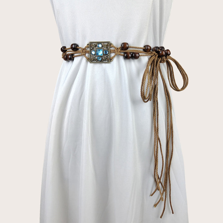 Woven Belt Bohemian Ladies Beaded Waist Belt Adjustable Decorative Waistband Women Casual Waist Chain Daily Wear Image 6