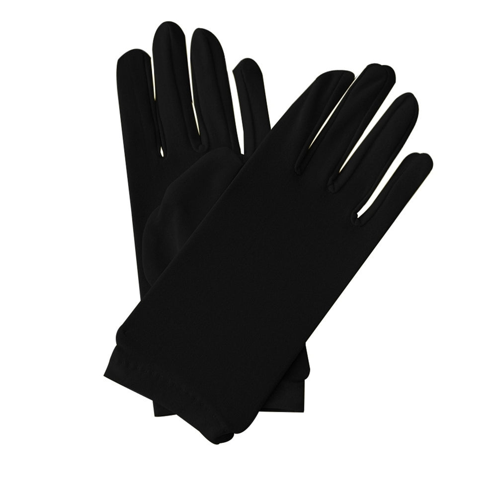 1 Pair Short Thin Dance Gloves Breathable Non-slip Sweat-absorption Milk Silk Satin Stretch Gloves Costume Accessories Image 2