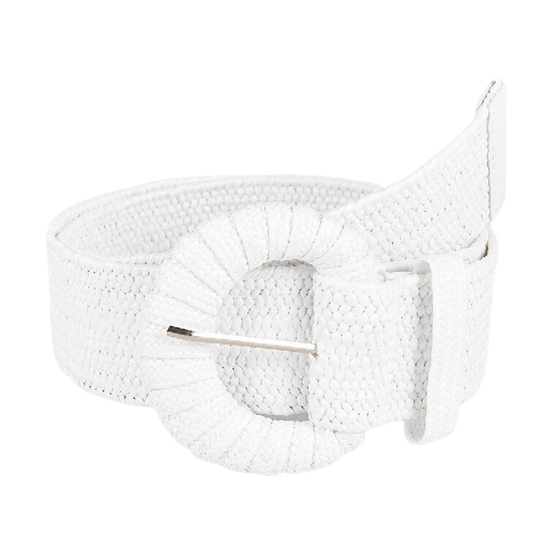 Straw Waist Belt Retro Bohemian Wide Handmade Pin Buckle Adjustable Clothing Accessories Summer Women Pants Dress Belt Image 3
