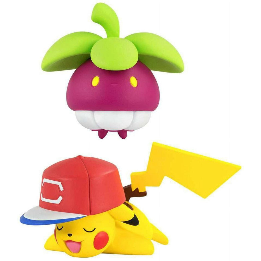 Action Figure Toy - Pokemon - Bounsweet VS Pikachu - 3 Inch - Plastic Image 2