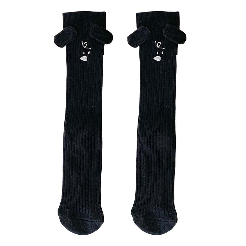 1 Pair Children Socks Soft Breathable Comfortable Easy to Wear Adorable Puppy Pattern High Tube Socks for Kids Image 2