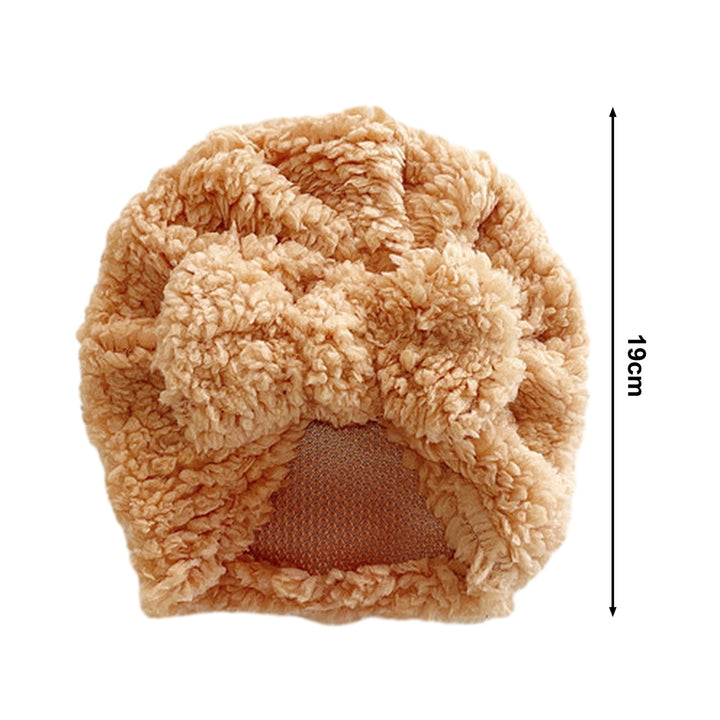 Fall Winter Baby Hat Cute Knot Bowknot Super Soft Faux Lambswool Thickened Warm Solid Color Infant Newborn Boy Girls Image 10