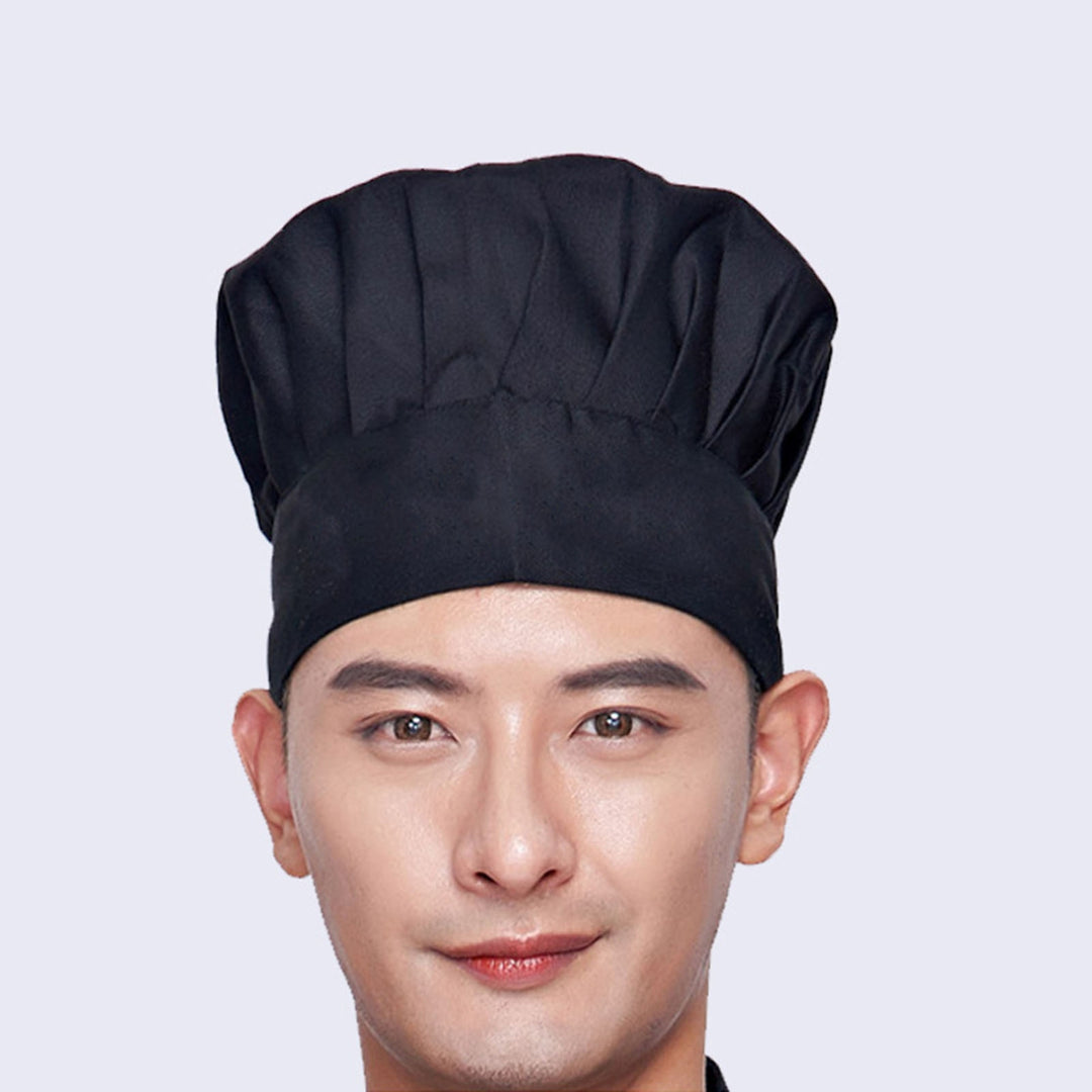 Kitchen Catering Work Chef Hat Men Women Solid Color White Chef Hat Anti Hair Loss Baking Cooking Costume Hat Image 4