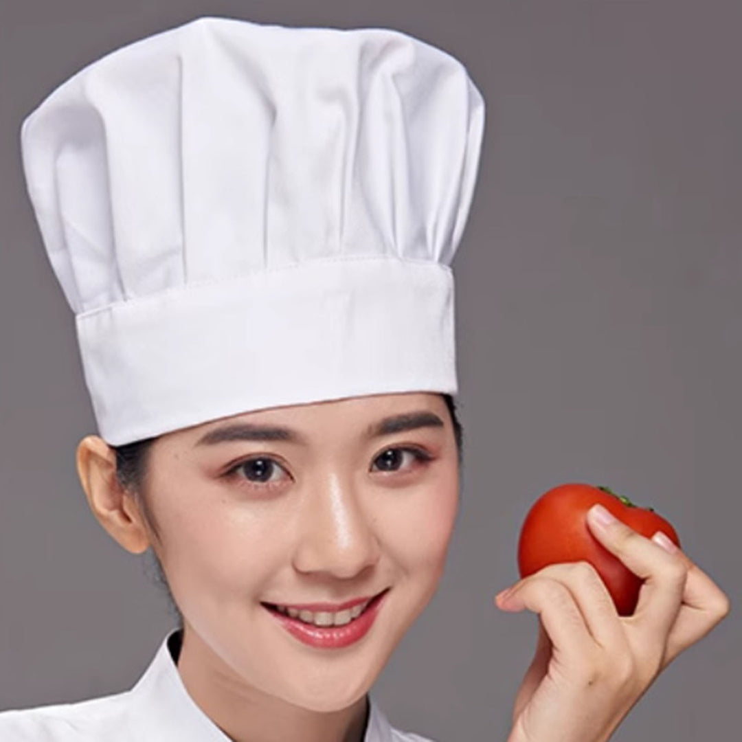 Kitchen Catering Work Chef Hat Men Women Solid Color White Chef Hat Anti Hair Loss Baking Cooking Costume Hat Image 10