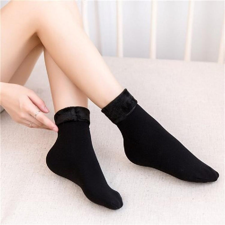 1 Pair Women Winter Floor Socks Unisex Thickened Mid-tube Ankle Protection Anti-slip Soft Plush Image 6