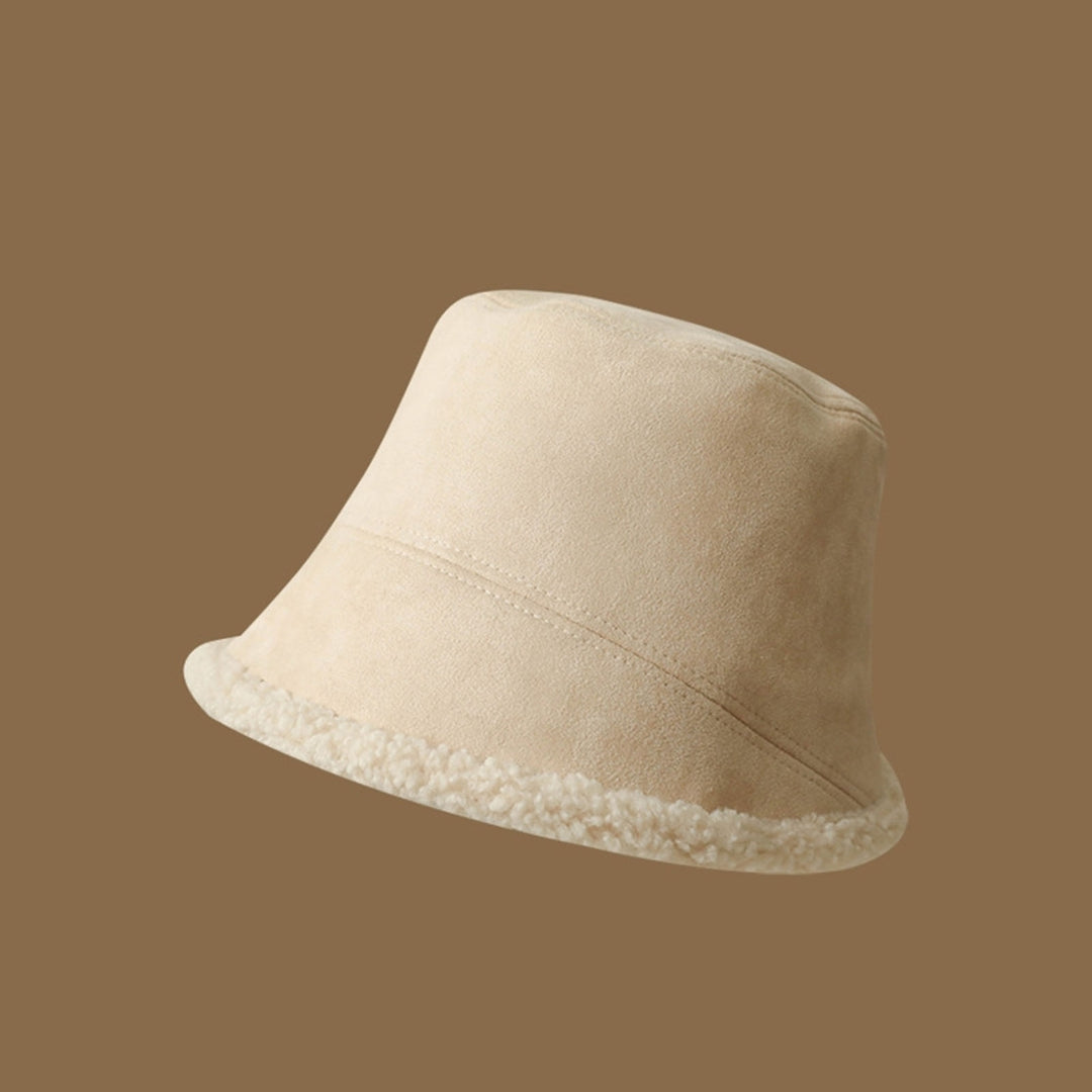 Winter Ladies Fisherman Hat Flat Top Thick Plush Short Brim Soft Windproof Cold Resistant Lightweight Lady Bucket Cap Image 11