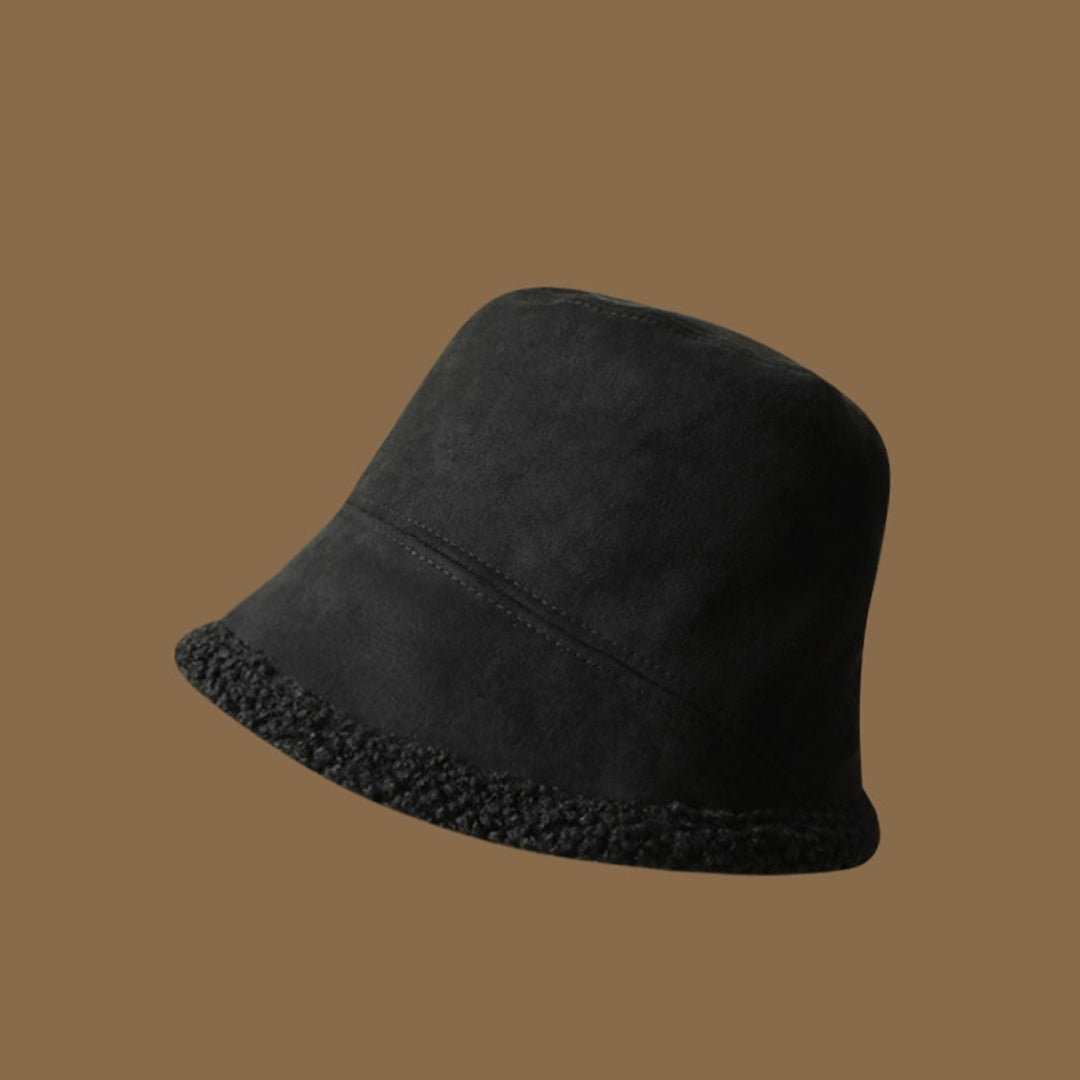 Winter Ladies Fisherman Hat Flat Top Thick Plush Short Brim Soft Windproof Cold Resistant Lightweight Lady Bucket Cap Image 12