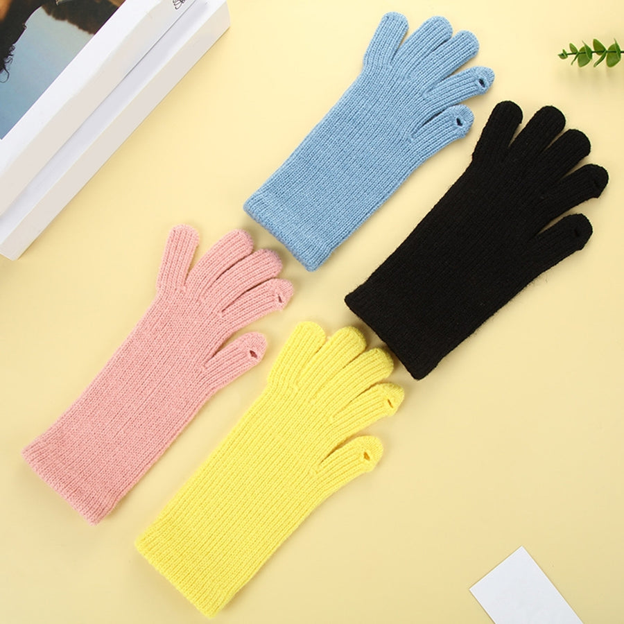1 Pair Half Finger Touch Screen Gloves Unisex Breathable Non-slip Knitting Gloves Motorcycle Mountain Bike Riding Image 1