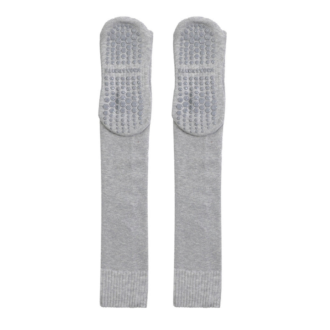 1 Pair Autumn Winter Over Knee Long Socks Super Soft Moisture-Wicking Yoga Socks Anti-slip Bottoms Warm Socks Image 3