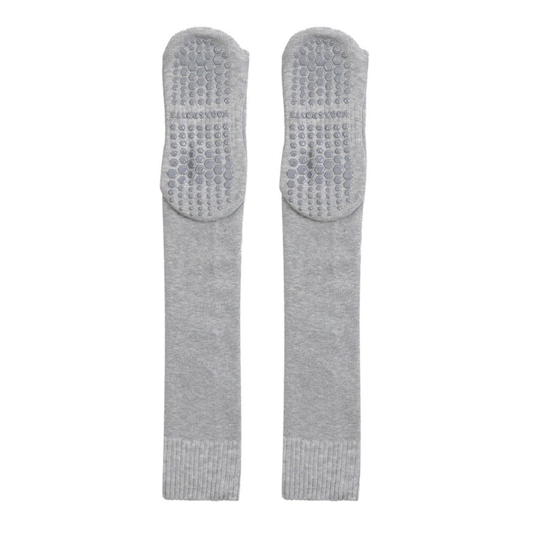 1 Pair Autumn Winter Over Knee Long Socks Super Soft Moisture-Wicking Yoga Socks Anti-slip Bottoms Warm Socks Image 1